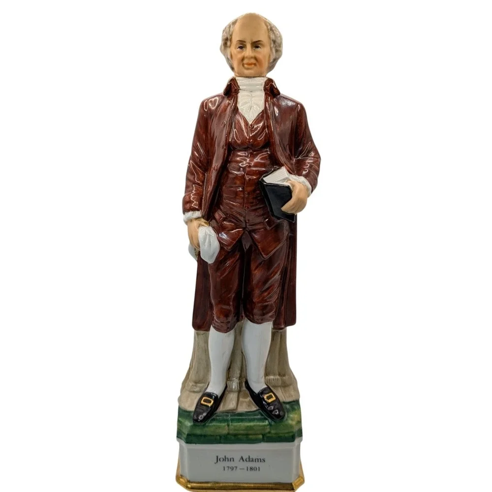 Vintage John Adams Trenton Spirits American Bottle Collectible Porcelain  SEE